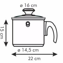 Tescoma- Mliekovar dvojplášťový PRESTO s pokrievkou ø 16 cm, 2,0 l