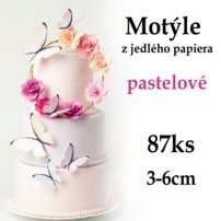 RD Motýľ MIX pastelový 87ks