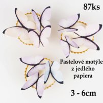 jedlé motýle na tortu, motýle z jedlého papiera na tortu