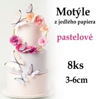 jedlé motýle na tortu, motýle z jedlého papiera
