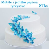 motýle z jedlého papiera, jedlé motýle na tortu