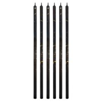 G sviečky čierne so zlatým detailom 16,5cm 6ks