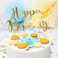 PD zápich  Happy Birthday zlatý