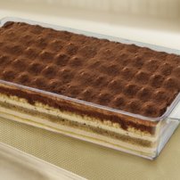 Plastová krabička s vekom na tiramisu stredná 1ks