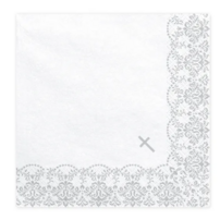 PD papierové servíkty na prijímanie strieborné