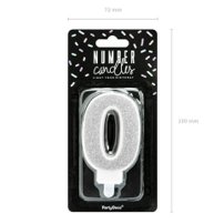 PD Sviečka číslo 0 malé strieborné