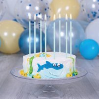 ružové sviečky na tortu, narodeninové sviečky