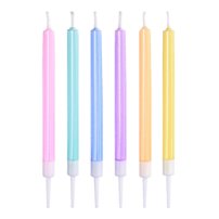 G sviečky farebný pastelovo-perleťový MIX 6ks