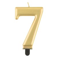 G sviečka číslo 7 zlatá hrubá