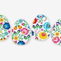 Folklórne vajíčka z jedlého papiera stredné 10ks