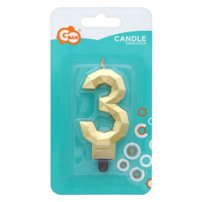 narodeninová sviečka na tortu v tvare čísla