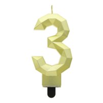 narodeninová sviečka na tortu v tvare čísla