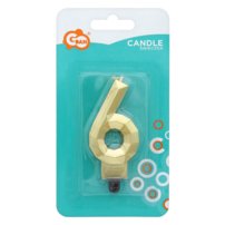 narodeninová sviečka na tortu v tvare čísla