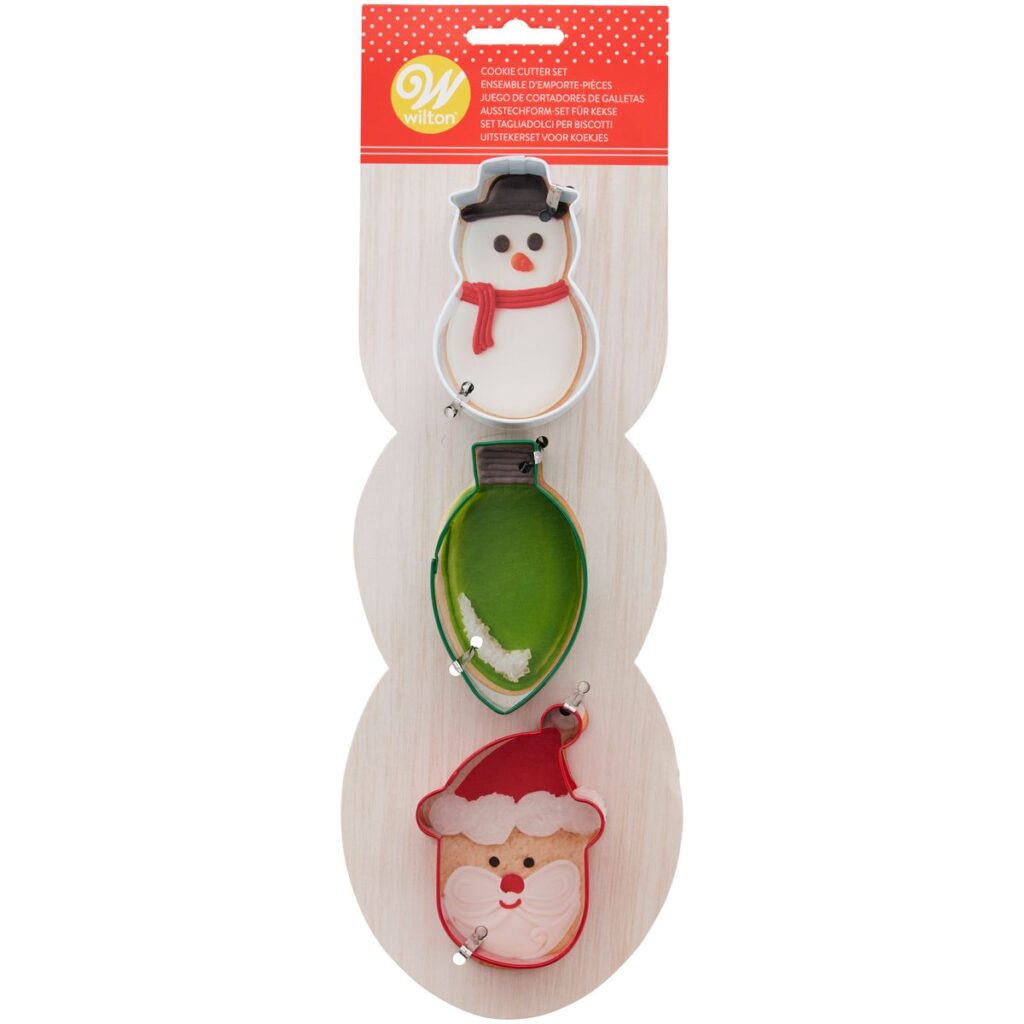 WILTON vykrajovačky snehuliak+žiarovka+santa