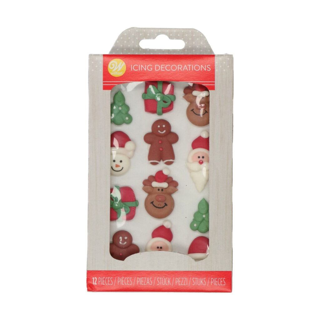 W cukrové dekorácie Christmas 12ks
