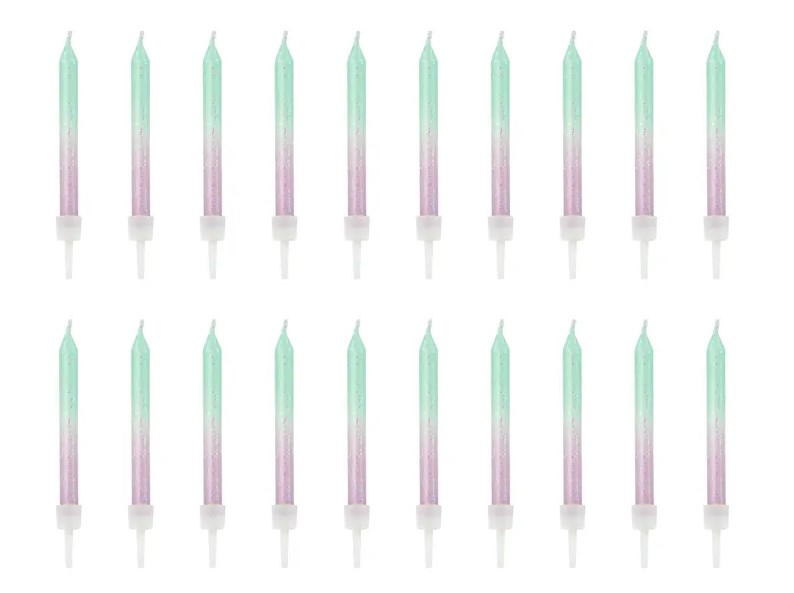 PD sviečky OMBRÉ 6cm, 20ks
