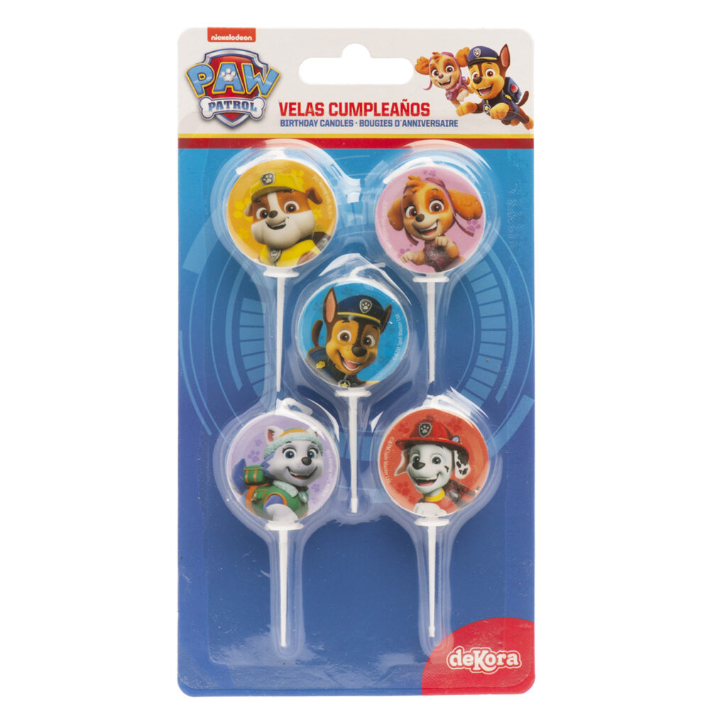 D Sviečky Paw Patrol 5ks – Obrázok 2