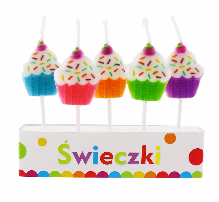 G sviečky Cupcake 5ks