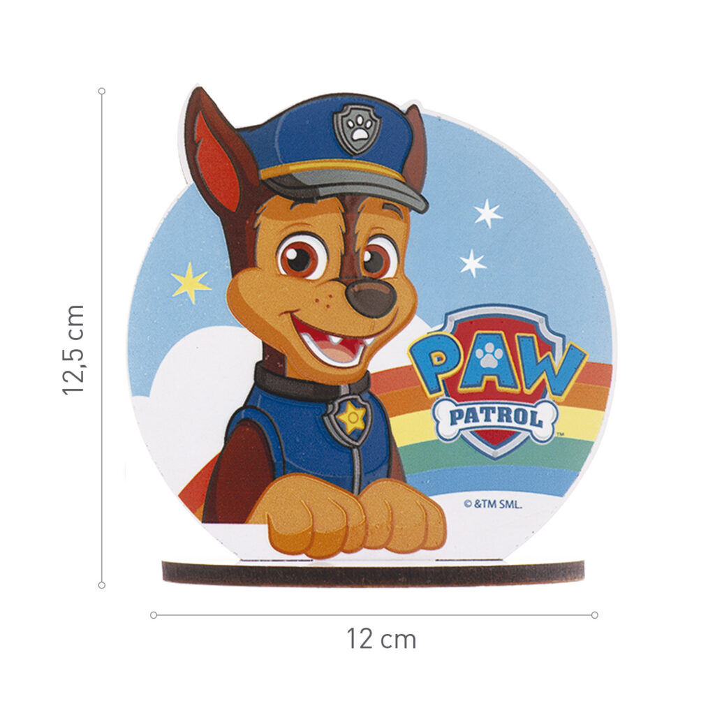 D drevená dekorácia Paw patrol Chase – Obrázok 2