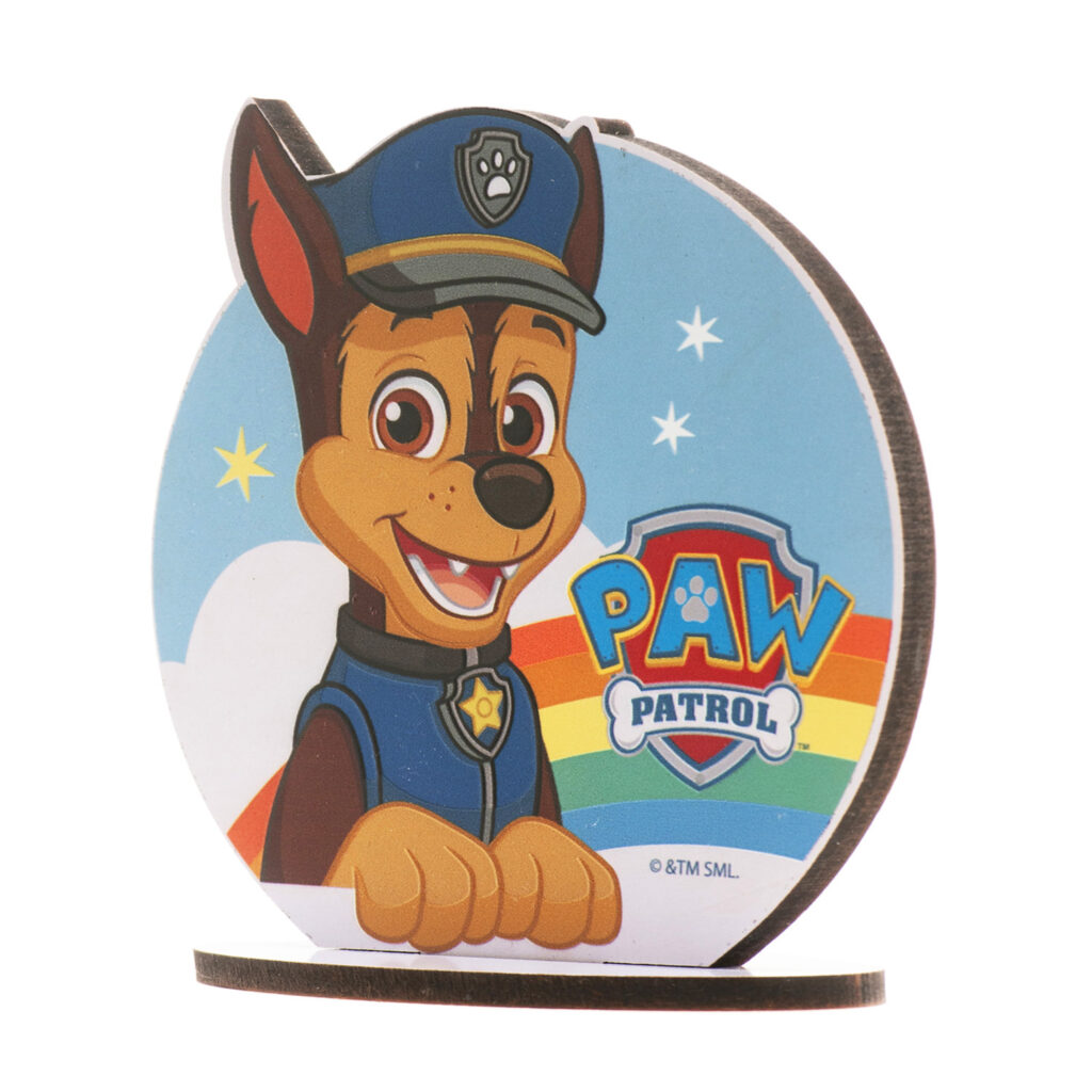 D drevená dekorácia Paw patrol Chase – Obrázok 3