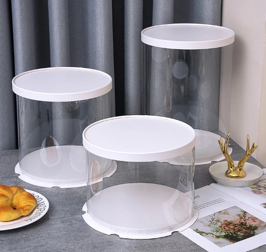 Plastový okrúhly box na tortu 26cm, výška 25cm