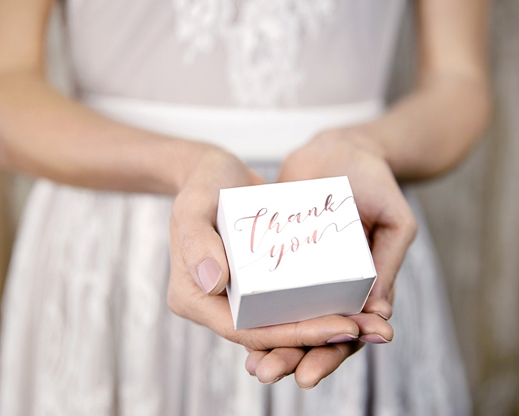 PD Mini krabička Thank you rose gold 10ks – Obrázok 2