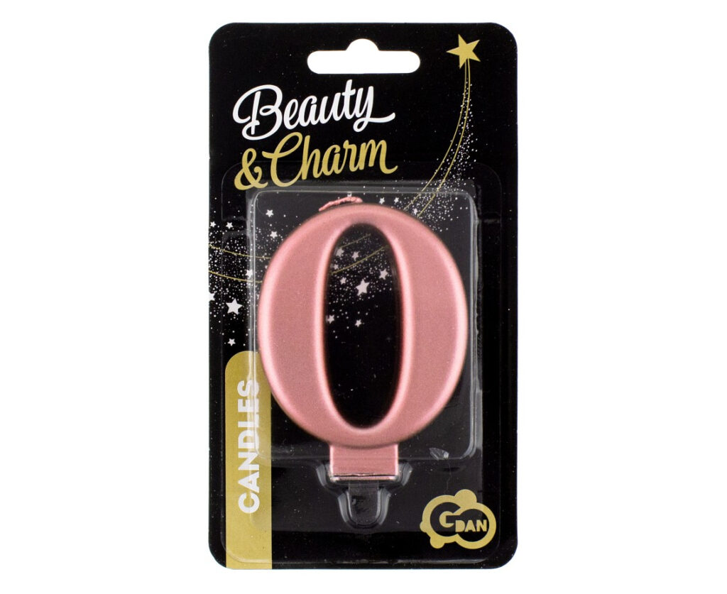 G sviečka číslo rosegold HRUBÁ – Obrázok 2