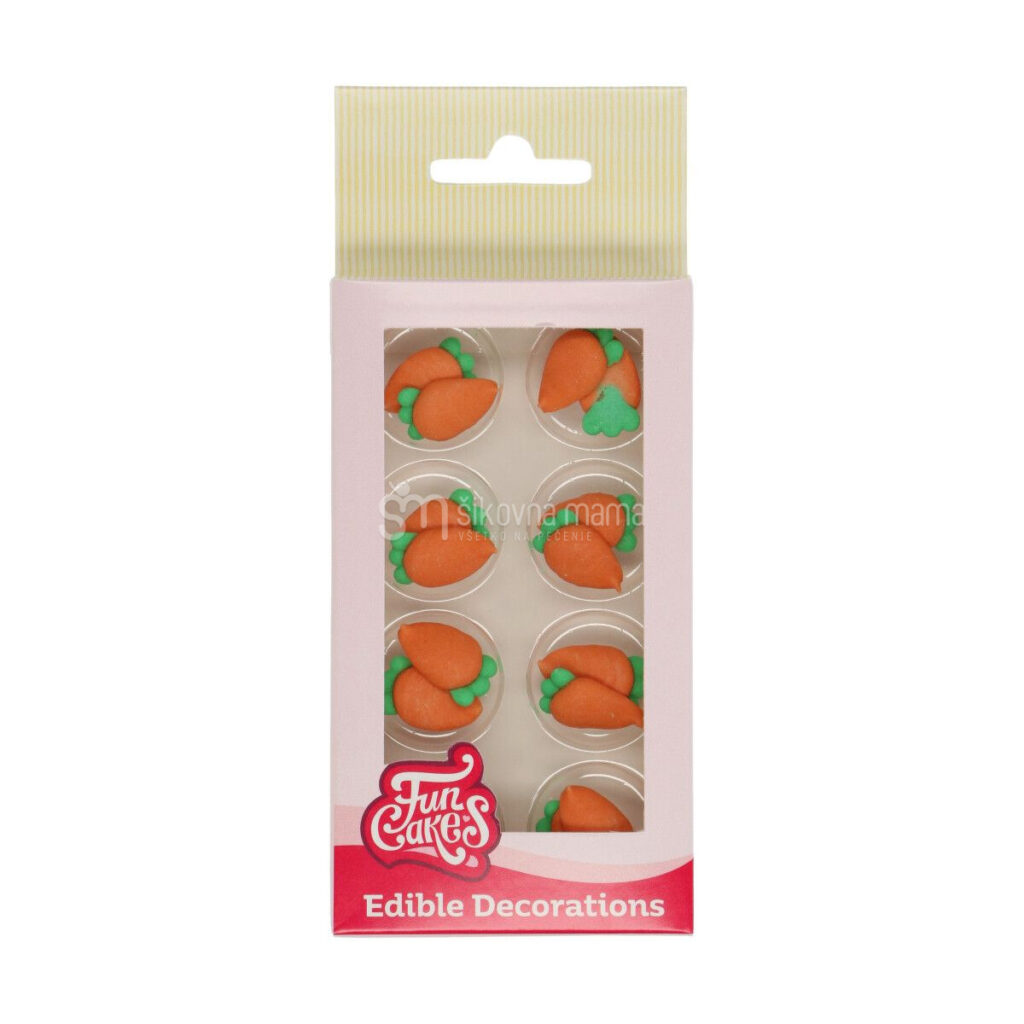 funcakes cukrové ozdoby mrkvičky veľkonočné ozdoby na cukrovinky