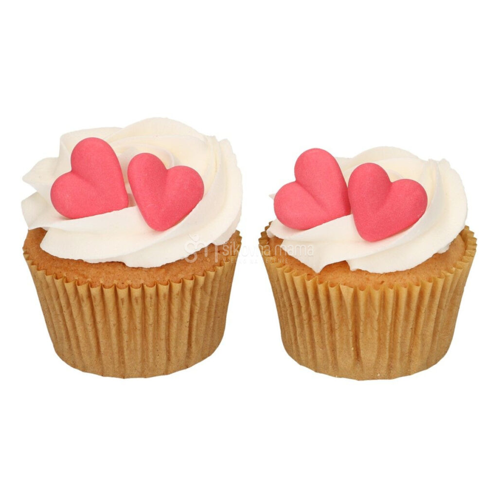 funcakes cukrové ozdoby na tortu srdiečka červené