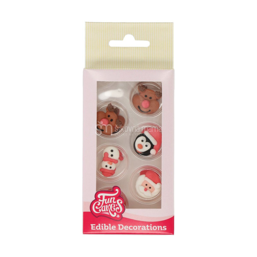 funcakes cukrové dekorácie na vianočné pečenie