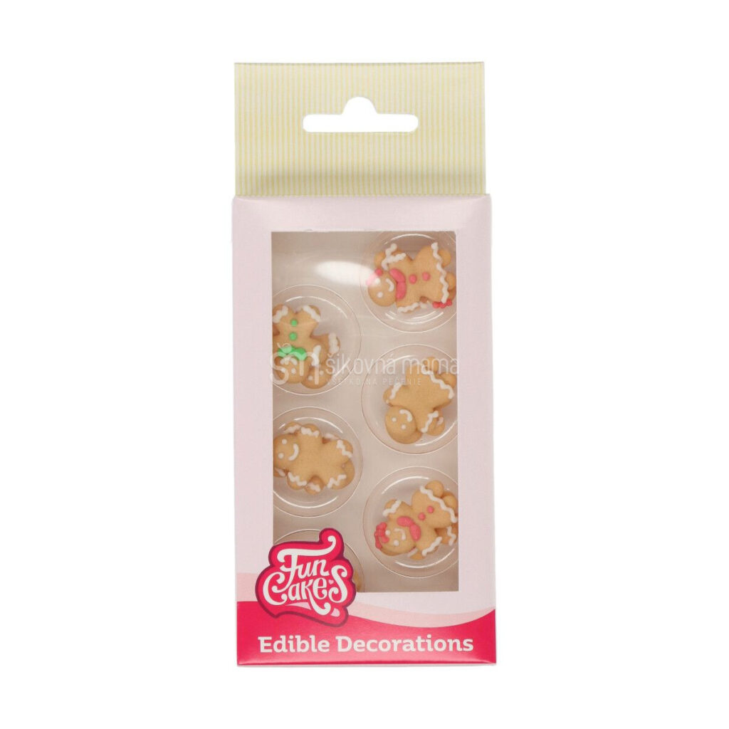 funcakes cukrové dekorácie medovníčkovia vianočné dekorácie na tortu na koláčiky