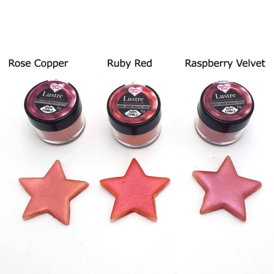 Rainbow dust perleťová farba rose cooper yummy na tortu