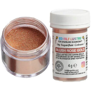 Sugarflair perleťová prášková farba na tortu blush rose gold zlatá yummy