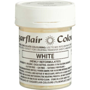 Sugarflair farba na čokoládu biela