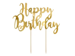 papierový zápich na tortu Happy Birthday