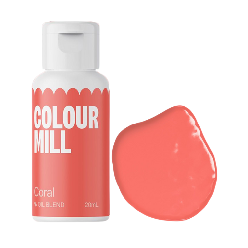 colour mill olejová farba do čokolády rozpustná v tukoch coral 20ml