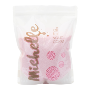 cukrové perly 4mm baby pink na tortu na zákusky 1kg