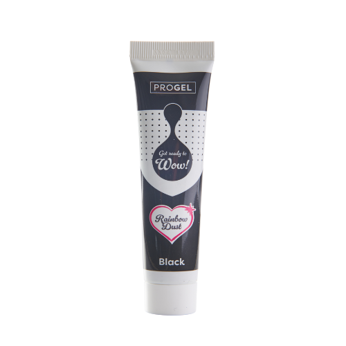 Rainbow dust progel gélová farba black čierna