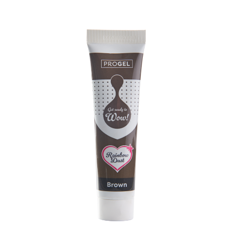 rainbow dust progel gélová farba brown hnedá