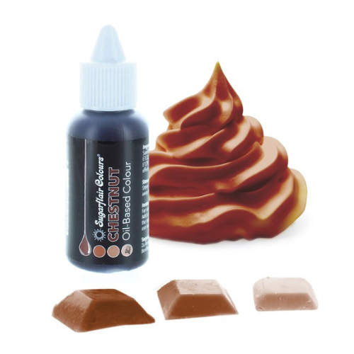 Sugarflair oil based farba na čokoládu v tuku rozpustná farba chestnut hnedá