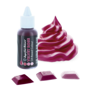 Sugarflair oil based farba na čokoládu v tuku rozpustná farba velvet rose tmavo ružová