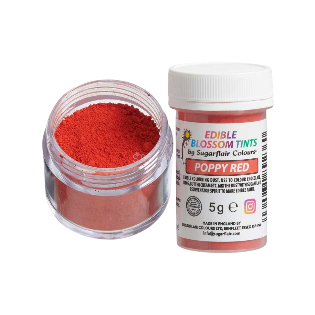 Sugarflair jedlá prachová farba na tortu červená poppy red