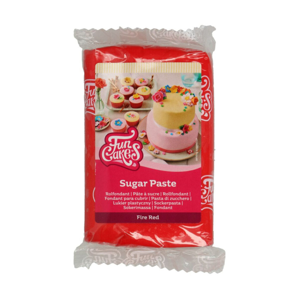 Poťahová poťahovacia hmota na tortu a cukrové ozdoby yummy červená 250g