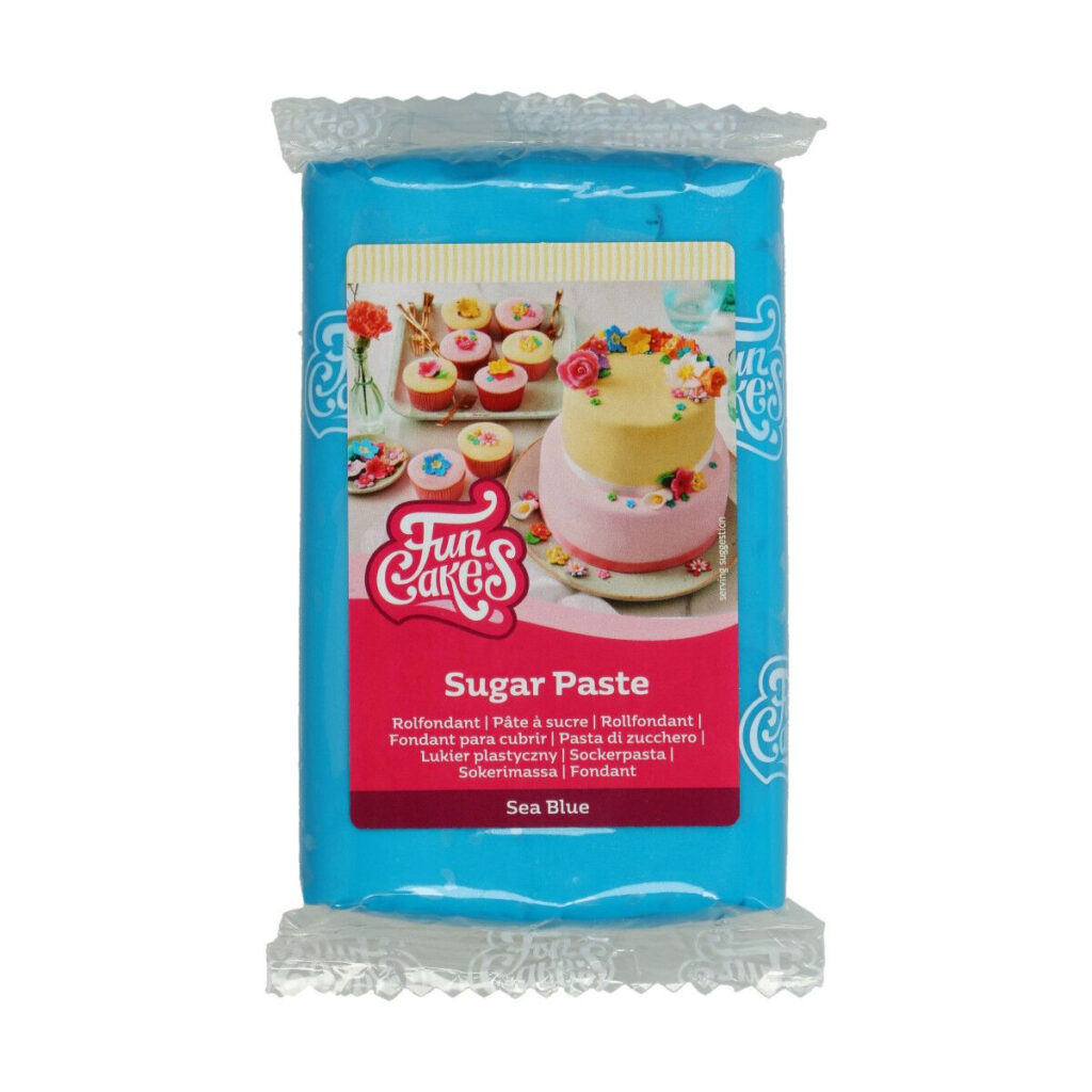 Poťahová poťahovacia hmota na tortu a cukrové ozdoby yummy modrá 250g