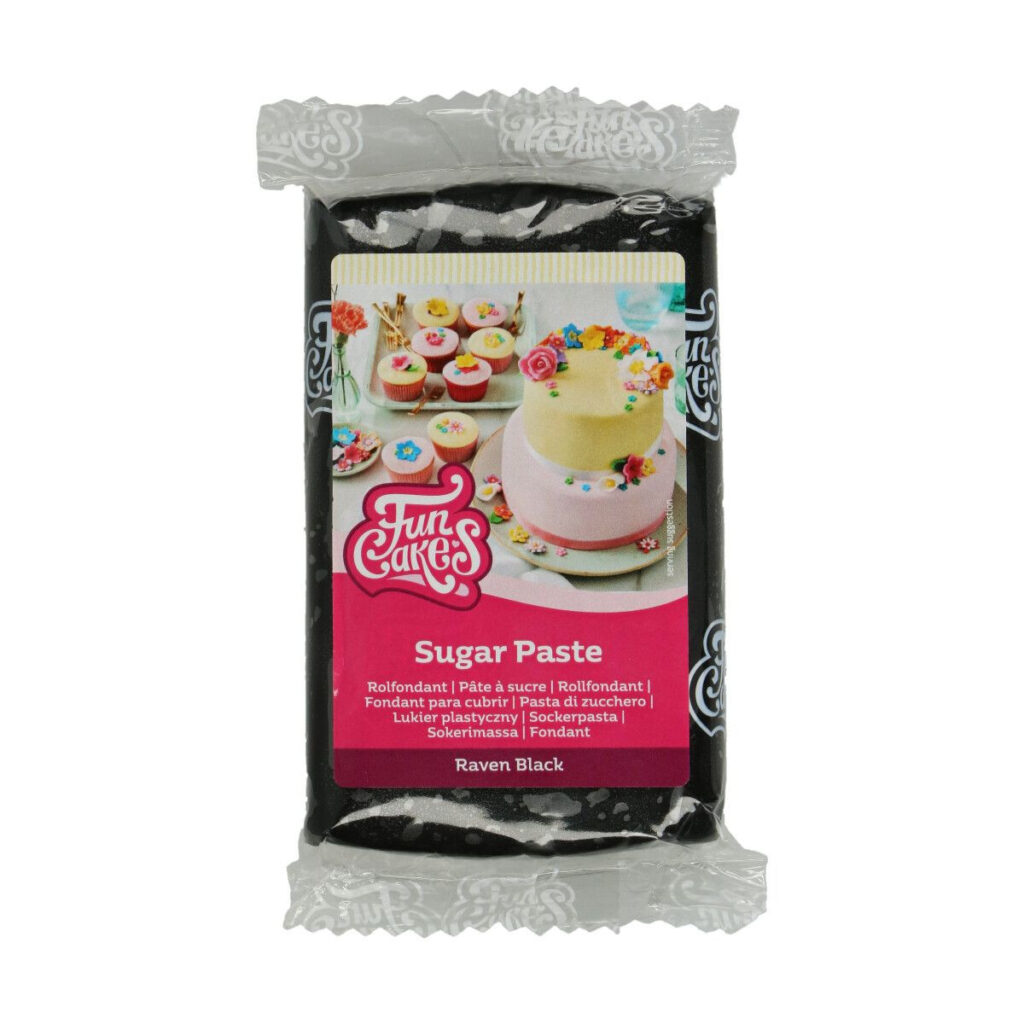Poťahová poťahovacia hmota na tortu a cukrové ozdoby yummy čierna 250g