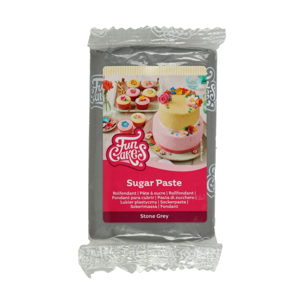 Poťahová poťahovacia hmota na tortu a cukrové ozdoby yummy sivá 250g