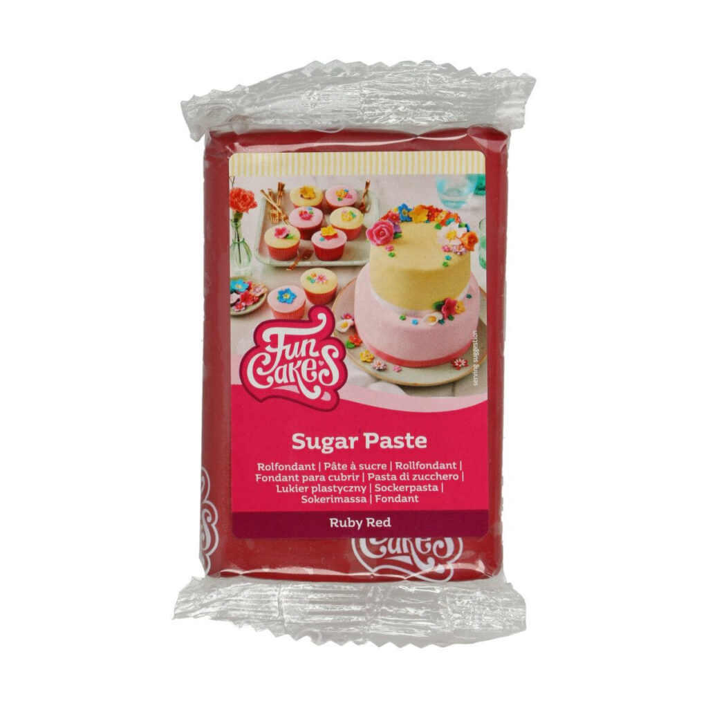 Poťahová poťahovacia hmota na tortu a cukrové ozdoby yummy červená 250g