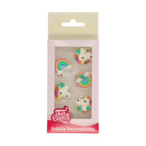 funcakes cukrové dekorácie jednorožec a dúha 12ks