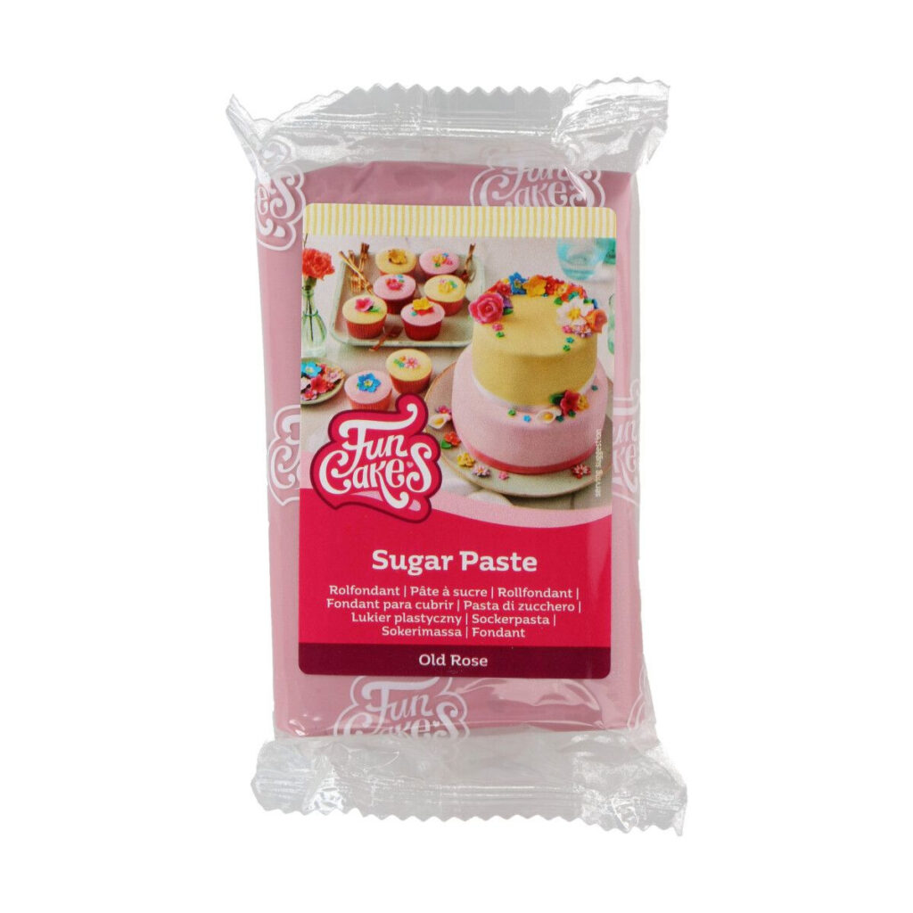 Poťahová poťahovacia hmota na tortu a cukrové ozdoby yummy staro ružová 250g
