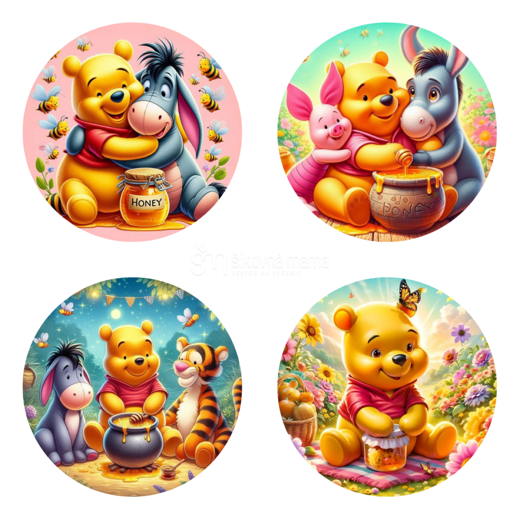 jedlý obrázok na tortu macko POOH